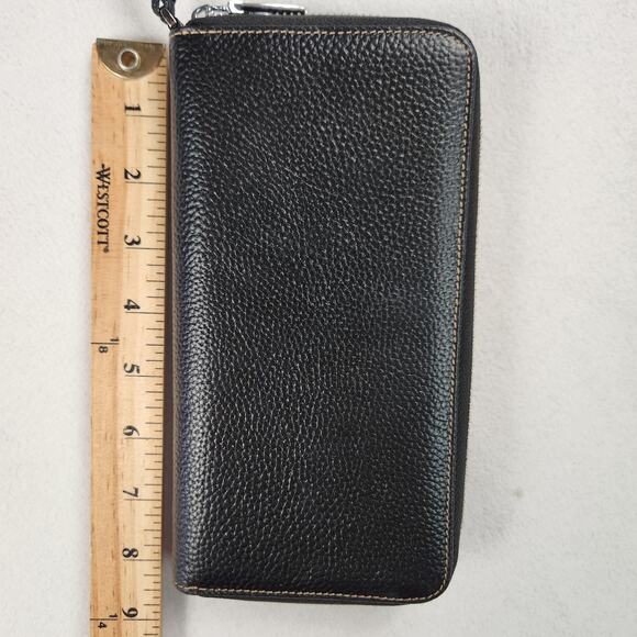 Lavemi Black Leather Full Zip RFID Blocking Wallet Wrist Strap Organizer EUC - Picture 14 of 16